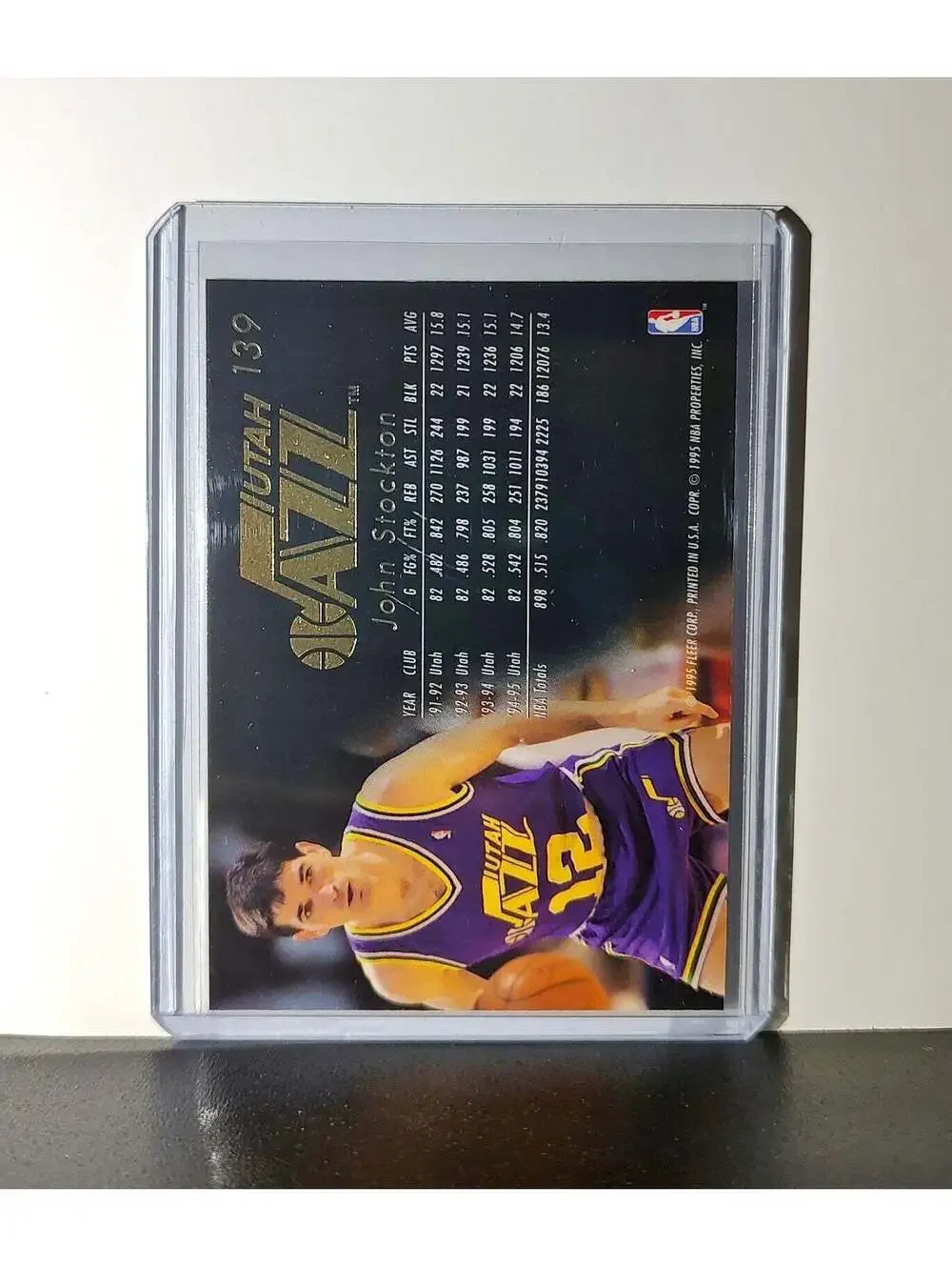 John Stockton 1995-96 Flair NBA #139 Card Utah Jazz